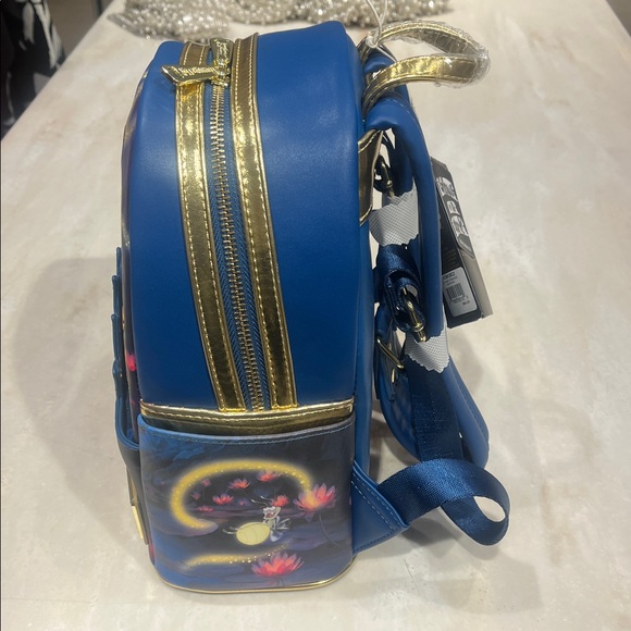 Loungefly Black and Gold Disney Backpack - Picture 3 of 5